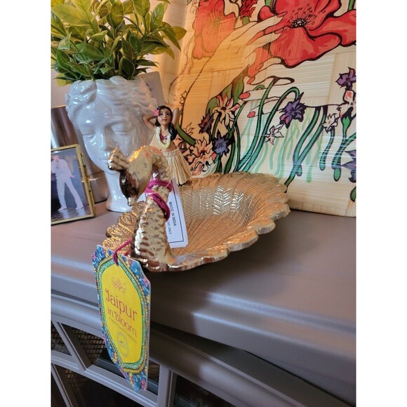 Gold Peacock Jewelry/Soap Dish - Picture 6 of 10